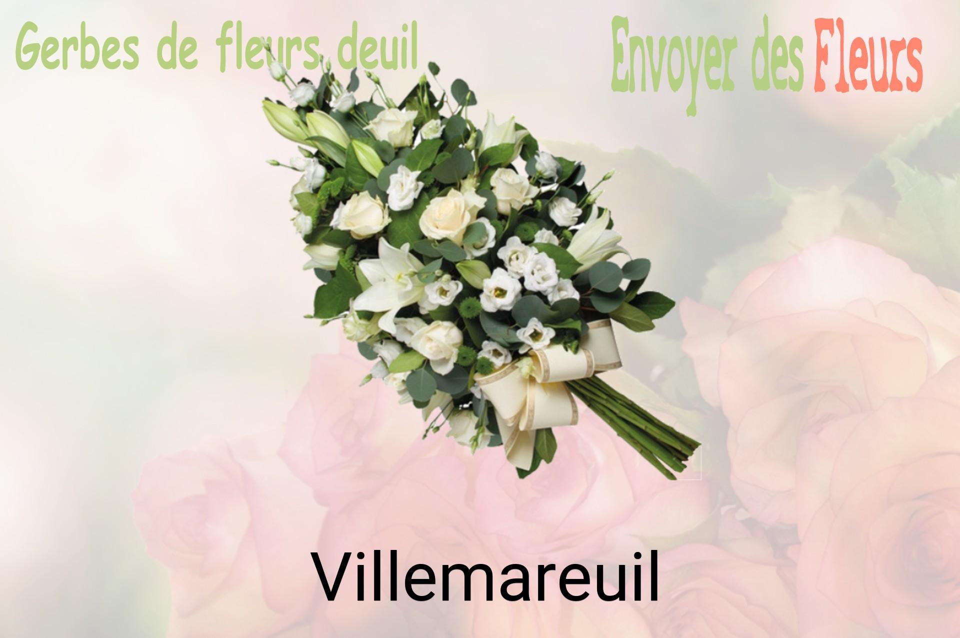 Gerbe de fleurs de deuil livrée à Villemareuil